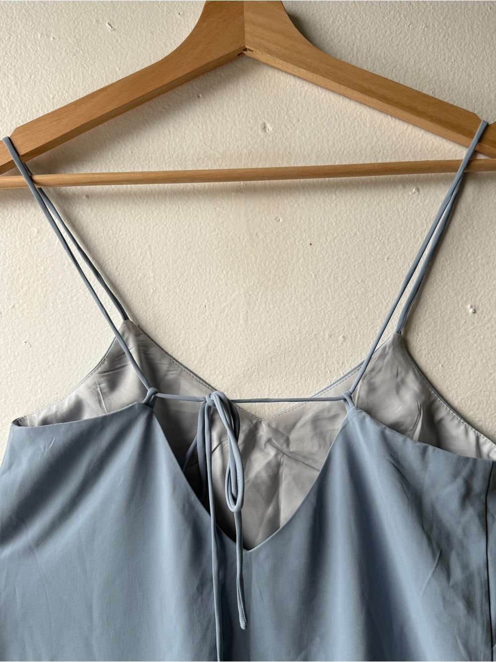 Oak + Fort Satin Slip Dress in Dusty Blue - Picture 3 of 3
